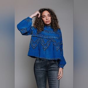 Rachel Zoe Asymmetric Print Blouse